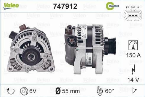 Valeo 747912 - Alternateur cwaw.fr