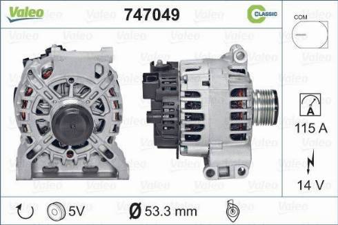 Valeo 747049 - Alternateur cwaw.fr