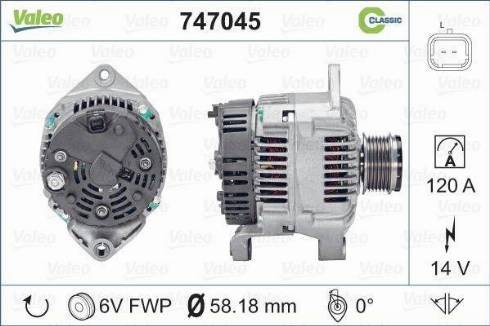 Valeo 747045 - Alternateur cwaw.fr