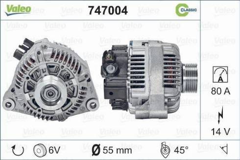 Valeo 747004 - Alternateur cwaw.fr