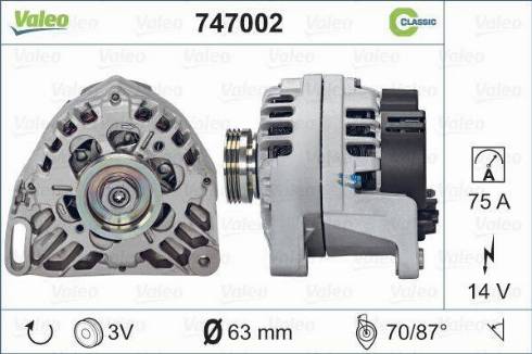 Valeo 747002 - Alternateur cwaw.fr