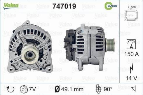 Valeo 747019 - Alternateur cwaw.fr