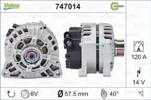 Valeo 747014 - Alternateur cwaw.fr