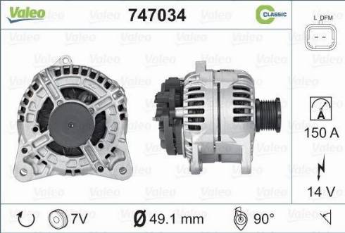 Valeo 747034 - Alternateur cwaw.fr