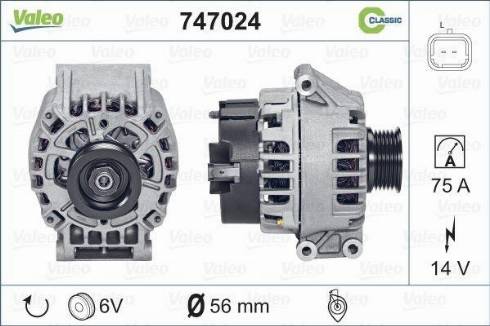 Valeo 747024 - Alternateur cwaw.fr