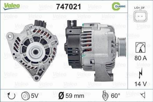 Valeo 747021 - Alternateur cwaw.fr