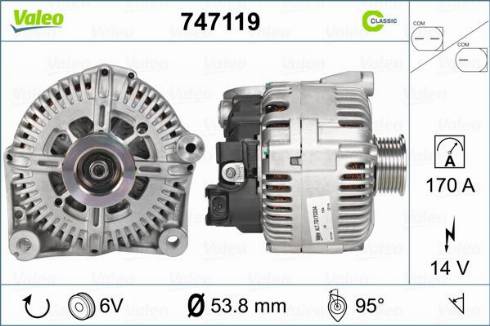 Valeo 747119 - Alternateur cwaw.fr