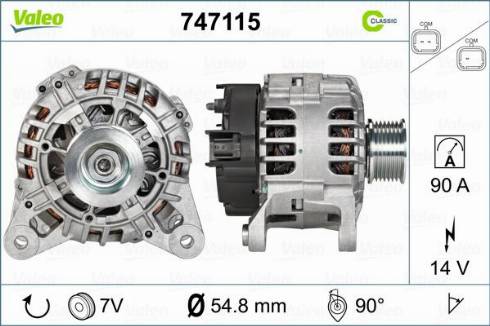 Valeo 747115 - Alternateur cwaw.fr