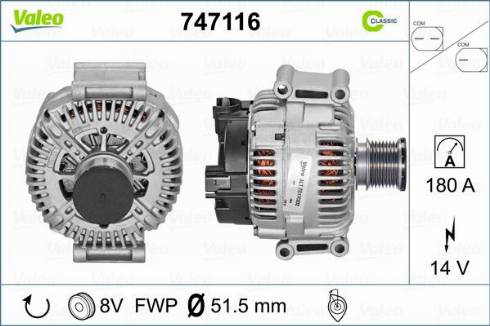 Valeo 747116 - Alternateur cwaw.fr