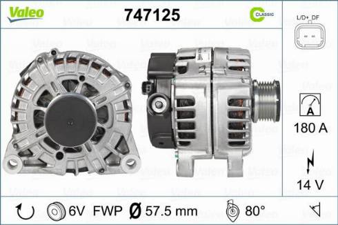 Valeo 747125 - Alternateur cwaw.fr