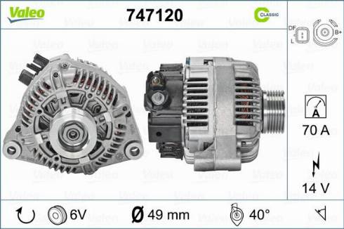 Valeo 747120 - Alternateur cwaw.fr