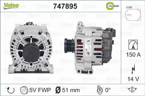 Valeo 747895 - Alternateur cwaw.fr