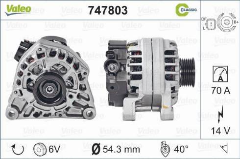 Valeo 747803 - Alternateur cwaw.fr