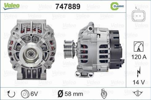 Valeo 747889 - Alternateur cwaw.fr