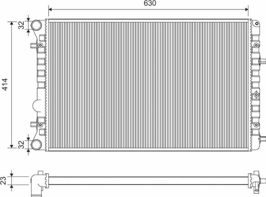 Valeo 701447 - Radiateur, refroidissement du moteur cwaw.fr