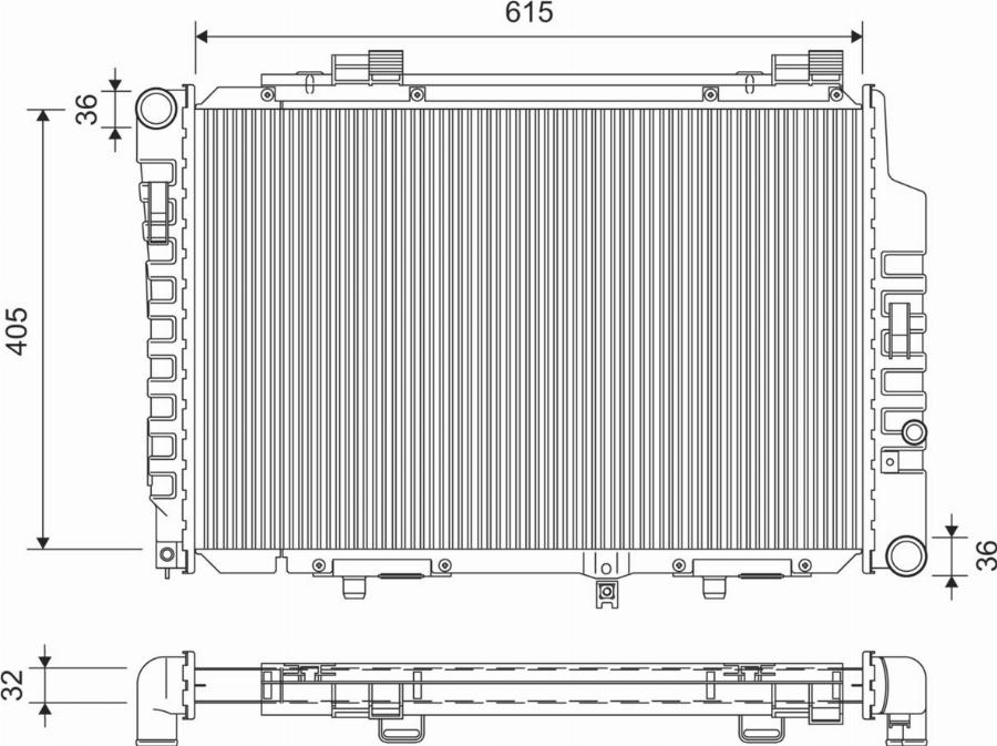 Valeo 701427 - Radiateur, refroidissement du moteur cwaw.fr