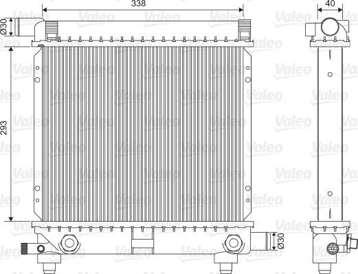 Valeo 701590 - Radiateur, refroidissement du moteur cwaw.fr