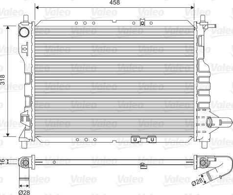 Valeo 701598 - Radiateur, refroidissement du moteur cwaw.fr