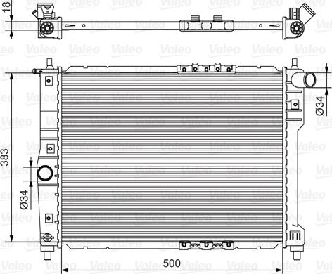 Valeo 701544 - Radiateur, refroidissement du moteur cwaw.fr