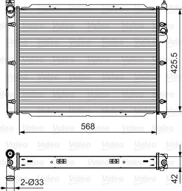 Valeo 701543 - Radiateur, refroidissement du moteur cwaw.fr