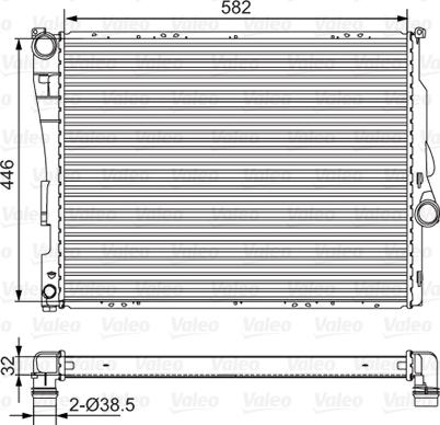 Valeo 701523 - Radiateur, refroidissement du moteur cwaw.fr