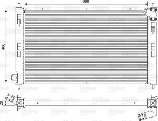 Valeo 701577 - Radiateur, refroidissement du moteur cwaw.fr