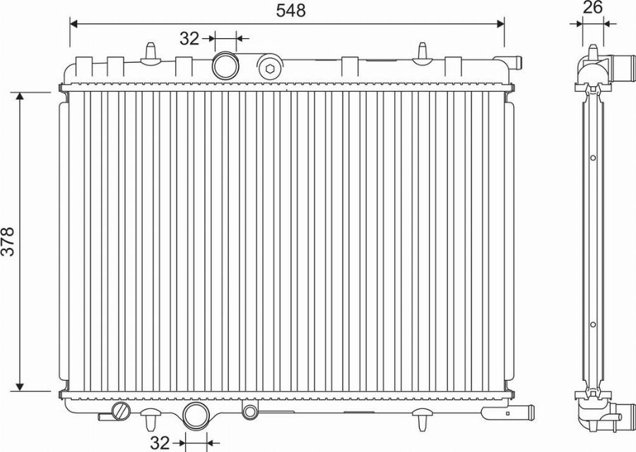 Valeo 701190 - Radiateur, refroidissement du moteur cwaw.fr