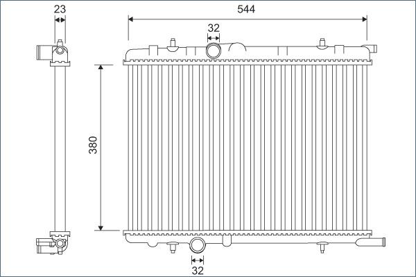 Valeo 701124 - Radiateur, refroidissement du moteur cwaw.fr