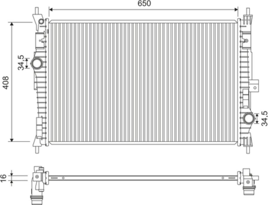 Valeo 701173 - Radiateur, refroidissement du moteur cwaw.fr