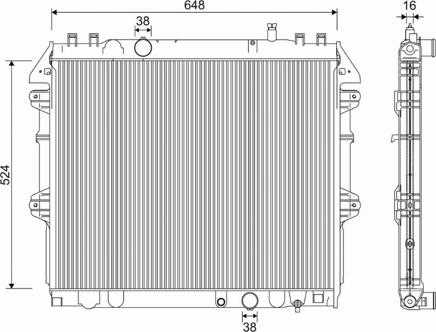 Valeo 701345 - Radiateur, refroidissement du moteur cwaw.fr