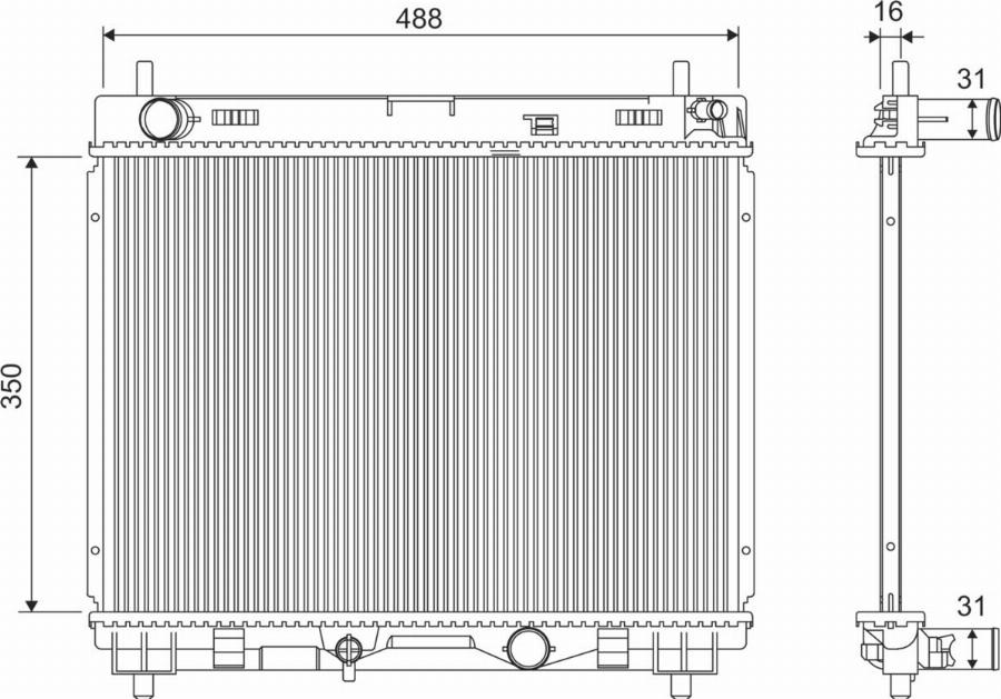 Valeo 701366 - Radiateur, refroidissement du moteur cwaw.fr