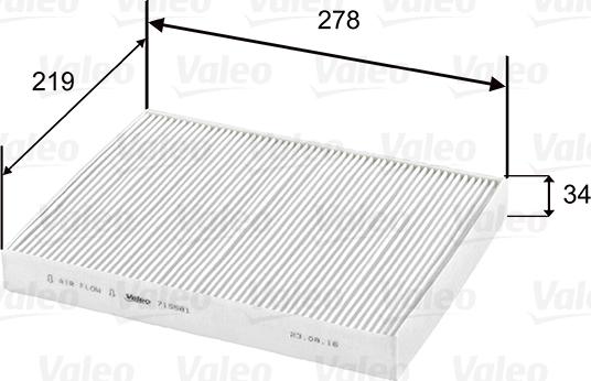 Valeo 715581 - Filtre, air de l'habitacle cwaw.fr