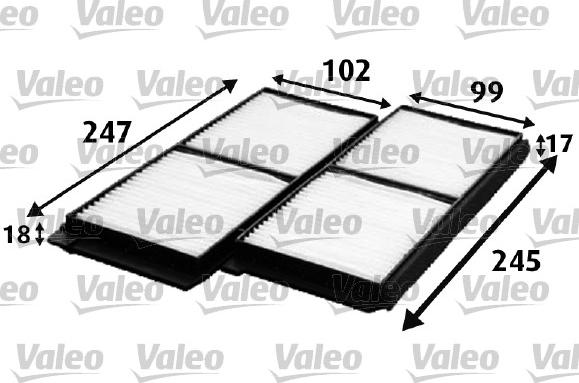 Valeo 715642 - Filtre, air de l'habitacle cwaw.fr