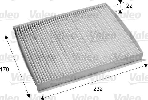 Valeo 715686 - Filtre, air de l'habitacle cwaw.fr