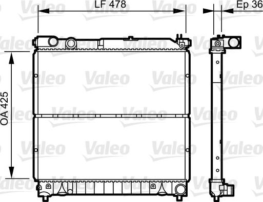 Valeo 734919 - Radiateur, refroidissement du moteur cwaw.fr