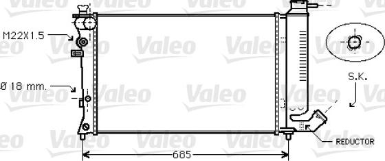 Valeo 734445 - Radiateur, refroidissement du moteur cwaw.fr