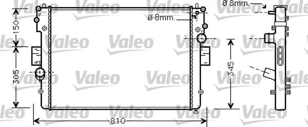 Valeo 734448 - Radiateur, refroidissement du moteur cwaw.fr