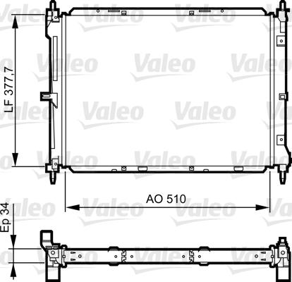 Valeo 734436 - Radiateur, refroidissement du moteur cwaw.fr