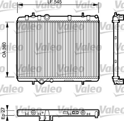 Valeo 734423 - Radiateur, refroidissement du moteur cwaw.fr