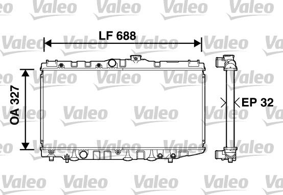 Valeo 734558 - Radiateur, refroidissement du moteur cwaw.fr