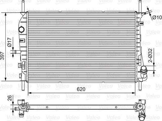 Valeo 734699 - Radiateur, refroidissement du moteur cwaw.fr