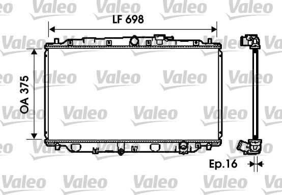 Valeo 734624 - Radiateur, refroidissement du moteur cwaw.fr