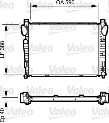 Valeo 734855 - Radiateur, refroidissement du moteur cwaw.fr