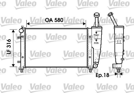 Valeo 734363 - Radiateur, refroidissement du moteur cwaw.fr