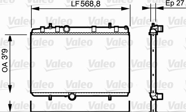 Valeo 734338 - Radiateur, refroidissement du moteur cwaw.fr