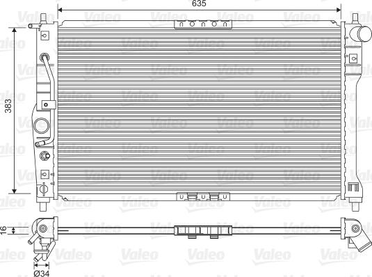 Valeo 734249 - Radiateur, refroidissement du moteur cwaw.fr