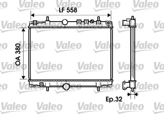 Valeo 734281 - Radiateur, refroidissement du moteur cwaw.fr