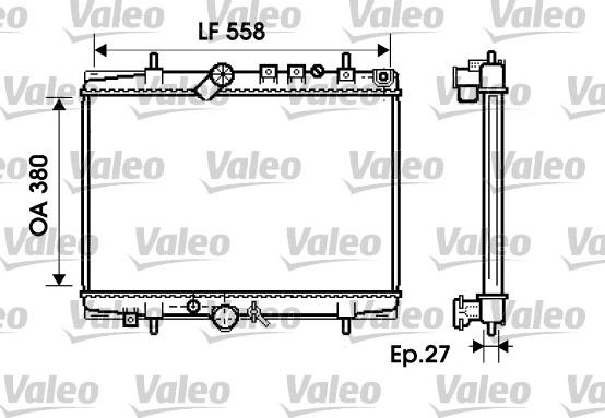 Valeo 734282 - Radiateur, refroidissement du moteur cwaw.fr