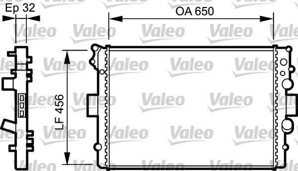 Valeo 734232 - Radiateur, refroidissement du moteur cwaw.fr