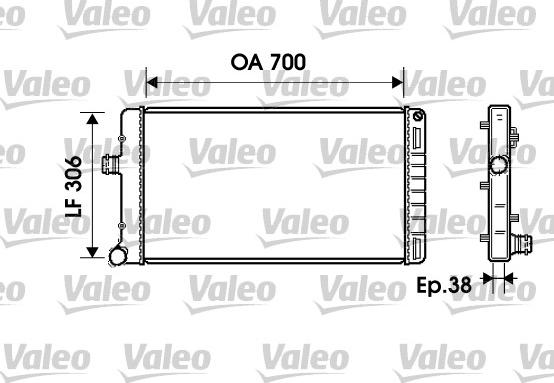 Valeo 734224 - Radiateur, refroidissement du moteur cwaw.fr